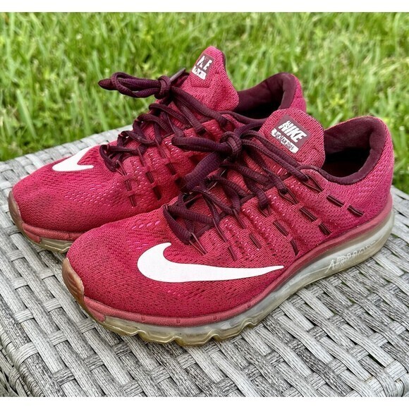 NIKE AIR MAX‎ 2016 University Red Black 806771-601 Running Shoes - Picture 1 of 7